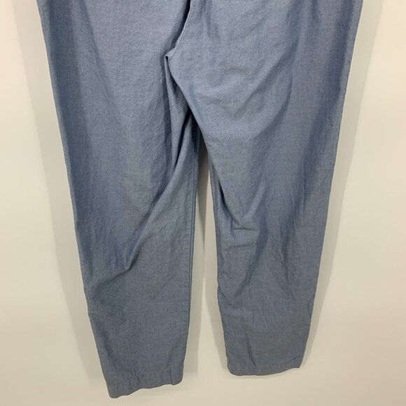 J.Crew Jumpsuit Blue Chambray Sleeveless V Neck Skinny Pockets - Picture 10 of 10